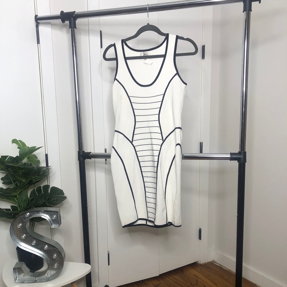 White and Black Cocktail Dress